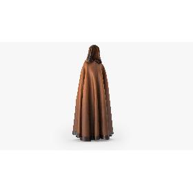 Dark Cloak or Cape with Hood 3D model